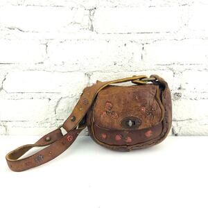 Vintage Handcrafted Leather Tooled Purse